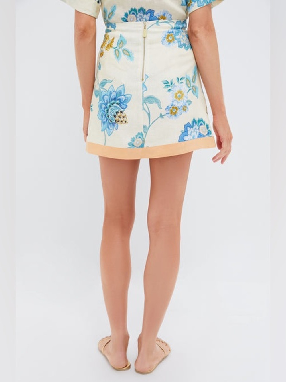 KIVARI TUCKERNUCK Giselle Linen Floral Mini Skirt Size US4 NWOT - Picture 4 of 7